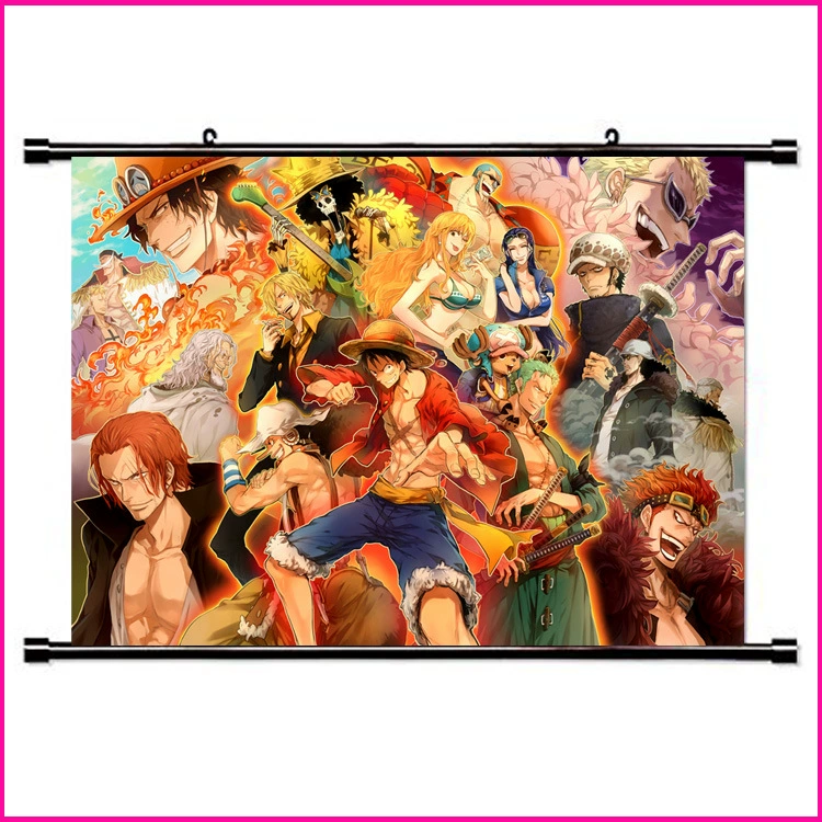 Аниме-звезда висит картина One Piece свиток висит декоративная гравировка вокруг индивидуальный оптовый One Piece