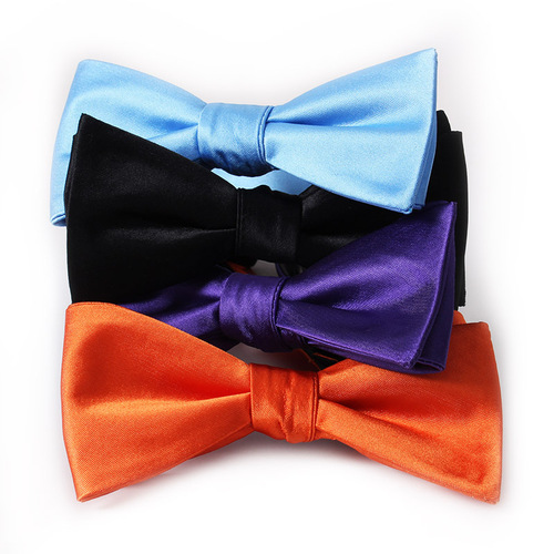 Gourd bow tie High-end solid color trendy hand-tied bow tie men's formal wedding groom bow tie wholesale