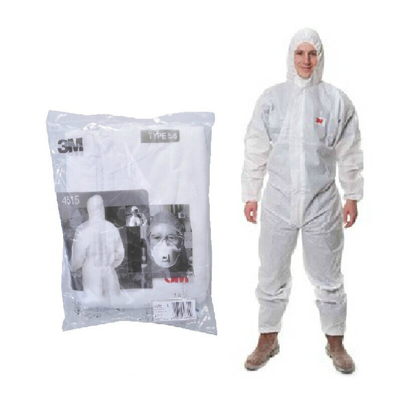 正品 3M4515白色带帽连体防护服 防化学/实验服/防尘/喷漆
