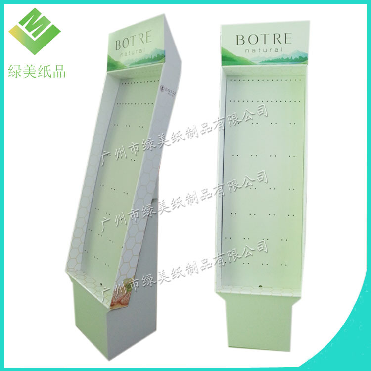 挂钩纸货架展示架 带挂钩的纸展示架 落地式挂钩纸促销架