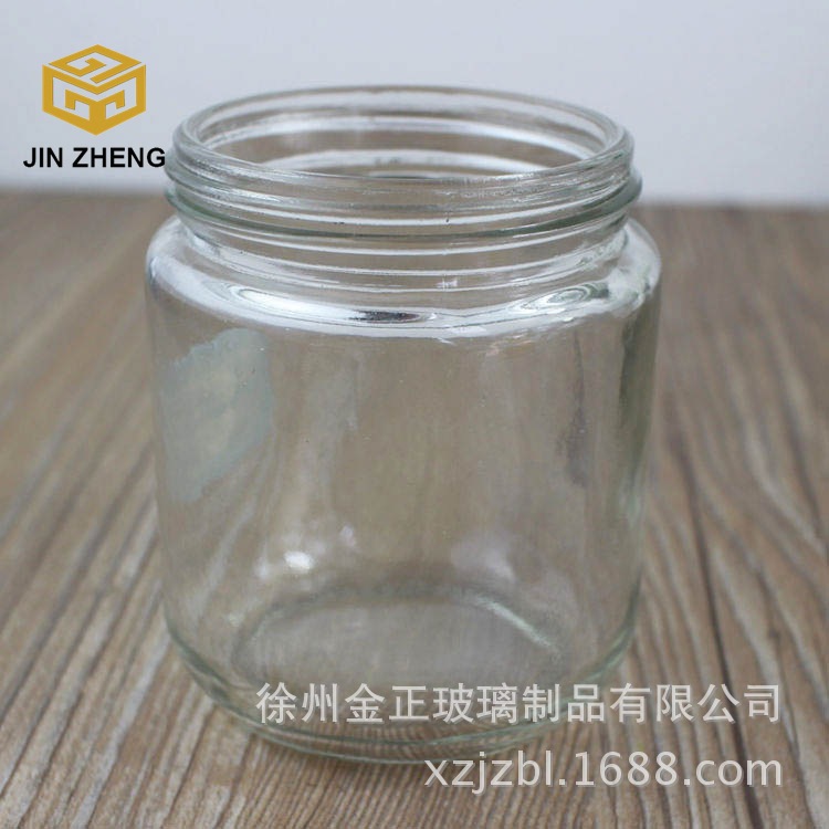 厂家定做批发 250ml丝口透明玻璃瓶 塑料盖蜂蜜瓶 密封酱菜瓶