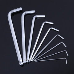 Factory sales of Yungong inner hex wrench set, medium length L-shaped hex, extended imperial inner hex wrench