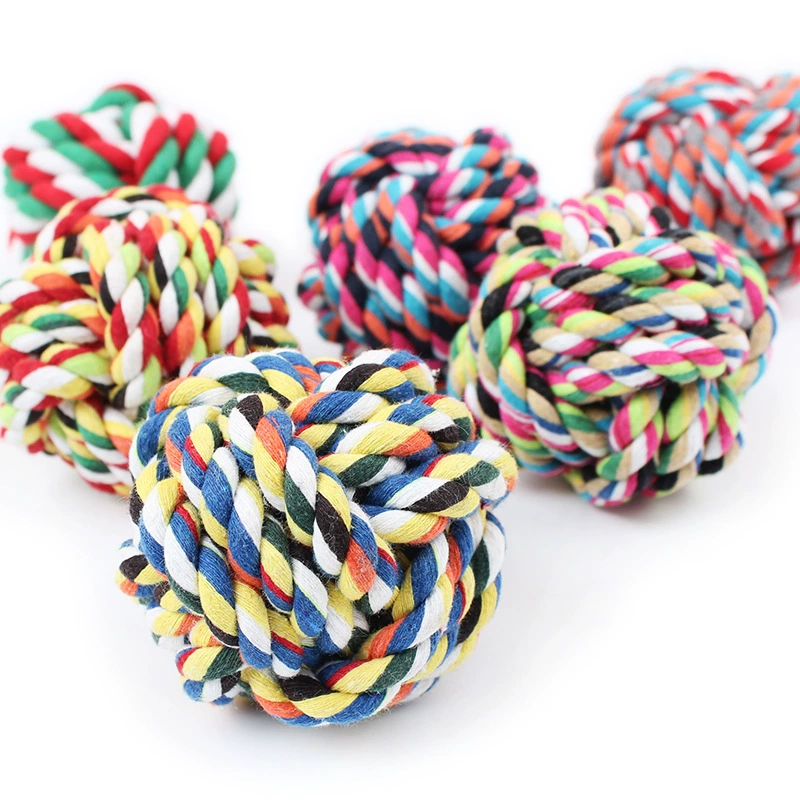 Pet toy source manufacturer Pet supplies resistant tooth cotton rope ball spot wholesale