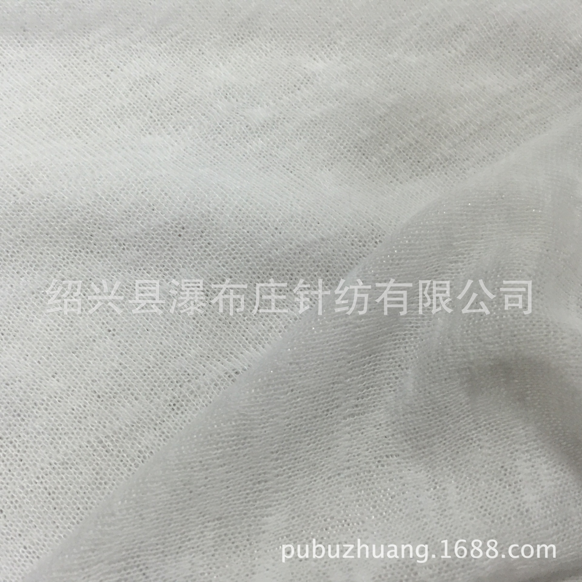 厂家直销针织全涤粗针雪花布 全涤低弹丝竹节布