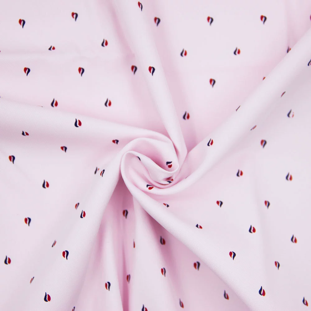 Поставки по точечной на горячий спрос exploded pink feather Полинги хлопковая ткань принт Ms. повседневная сорочка ткань