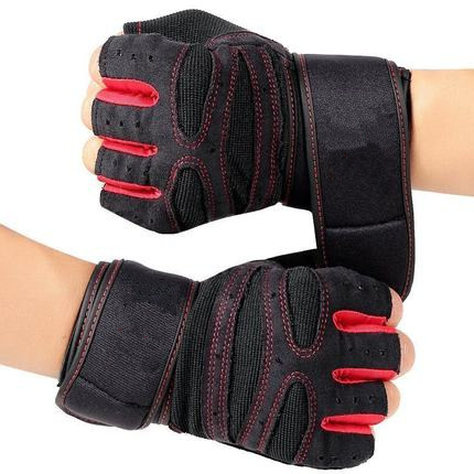Dumbbell wrist guards, non-slip, men's and women's equipment, strength training half-finger breathable non-slip sports gloves/fitness gloves