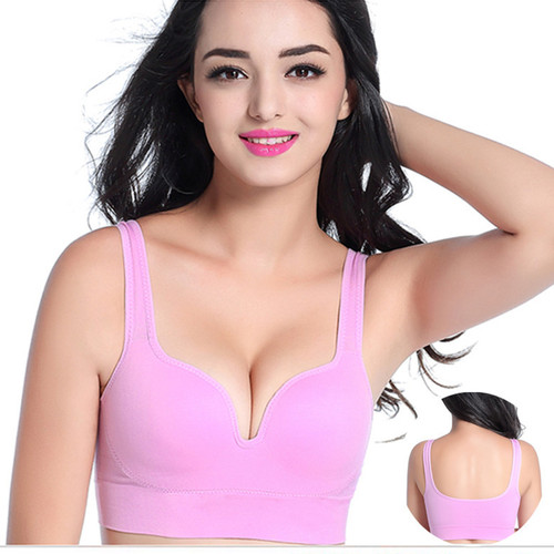 Spring and summer 3D sports bra without rims push-up yoga sleep shockproof running women's seamless underwear beauty vest