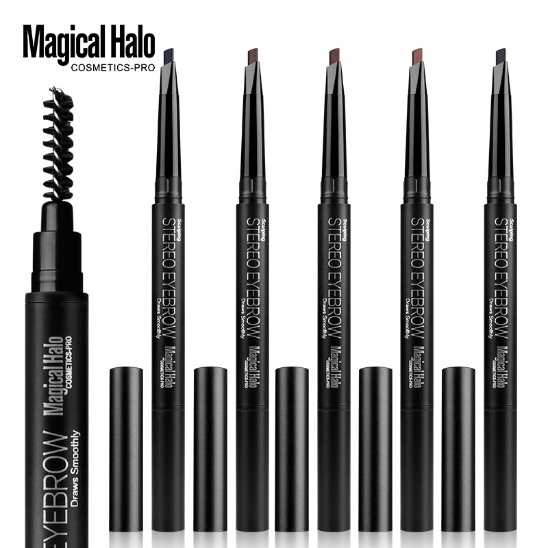carina Direct makeup, 5-color automatic with dual head rotation, waterproof, makeup removal, no trimming eyebrow pencil_voghion.com