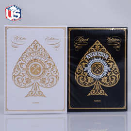 美国进口 工匠扑克牌 White ArtisansDeck T11 白色黑色