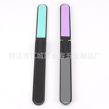 供应折叠式迷你彩色 PS+EVA砂纸挫打磨抛光两用挫指甲挫