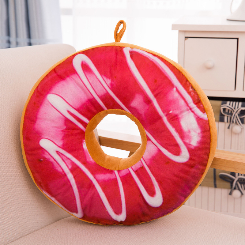 Funny 3D Creative Cute Donuts Decorative Pillows Chocolate Donuts