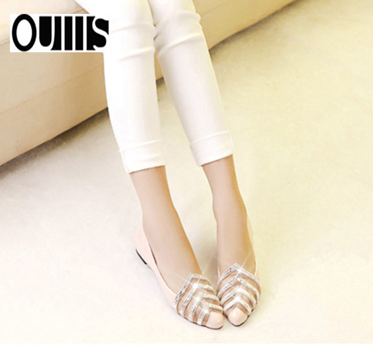 Spitz zulaufende flache Schuhe aus Lackleder mit Strasssteinen in großen Größen für Damen_voghion.com