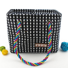 簡約編織漏網浴兜洗漱包洗澡籃男女戶外旅遊便攜洗澡筐收納包浴筐