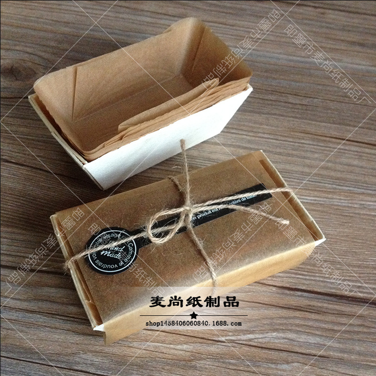 Calidad Alimentaria alta temperatura resistente molde de madera rectangular molde de pastel de madera grande para hornear papel taza pastel bandeja de madera