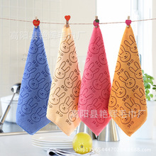 超细纤维印花方巾 高阳毛巾厂家批发 400克每平30*30