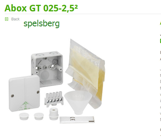 德国spelsberg 防水接线盒 Abox GT 025-2.5平方 80×80×52mm