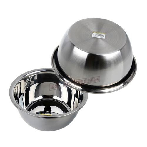振源特厚欧式不锈钢调料缸无磁家用加深汤盆味斗套装10元商品批发