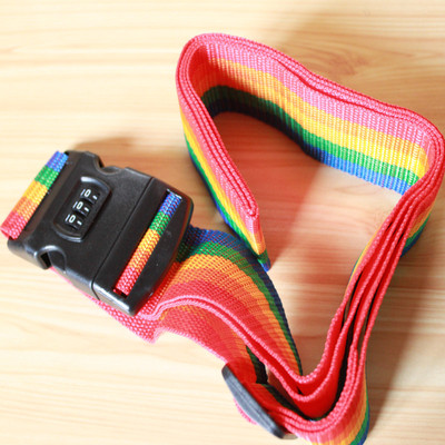 password Rainbow one word packing belt trunk go abroad travel Draw bar box Bundled with Luggage belt