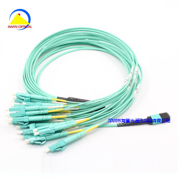 厂家专业生产 MPO-LC 24芯多模OM3万兆10G/40G光纤跳线 3米电信级
