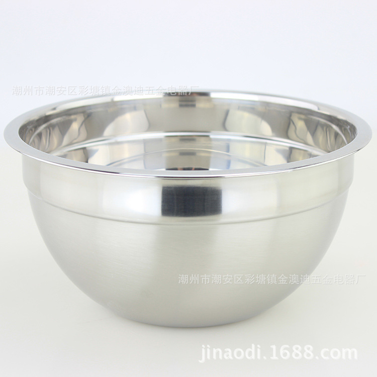 無磁不鏽鋼沙拉盆烘培打蛋攪拌盆烘培工具多容量沙拉碗學校工具