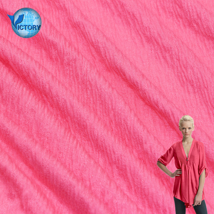 Jacquard Polyester Spandex Single-Sided Wrinkled Fabric Knitted Jacquard Herringbone Fabric Wrinkled Fabric Single-Sided Fabric Clothing Material
