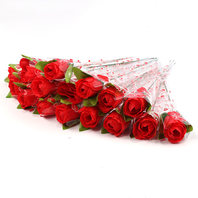 simulation rose Valentine's Day gift Single Home Furnishing a living room decorate Flower art Silk flower Pure handwork make Artificial flower