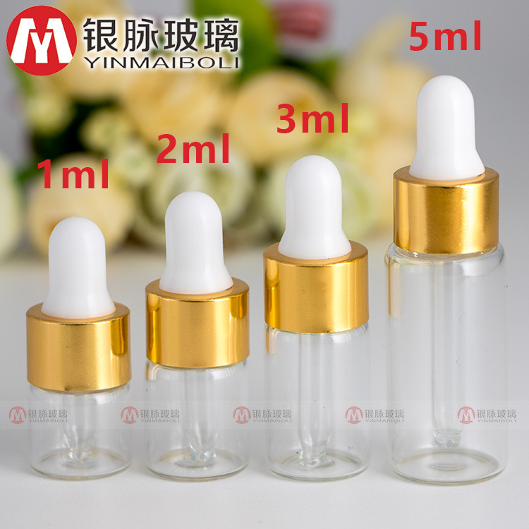 Transparent bottle for essential oils