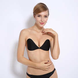 欧美经典泳装杯透气无痕穿礼服隐形聚拢型一片式内衣硅胶文胸乳贴
