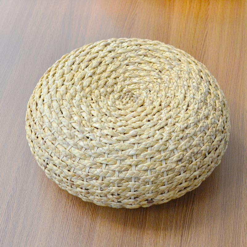 厂家直销草编蒲团加厚圆形藤编瑜伽  榻榻米坐墩|ms