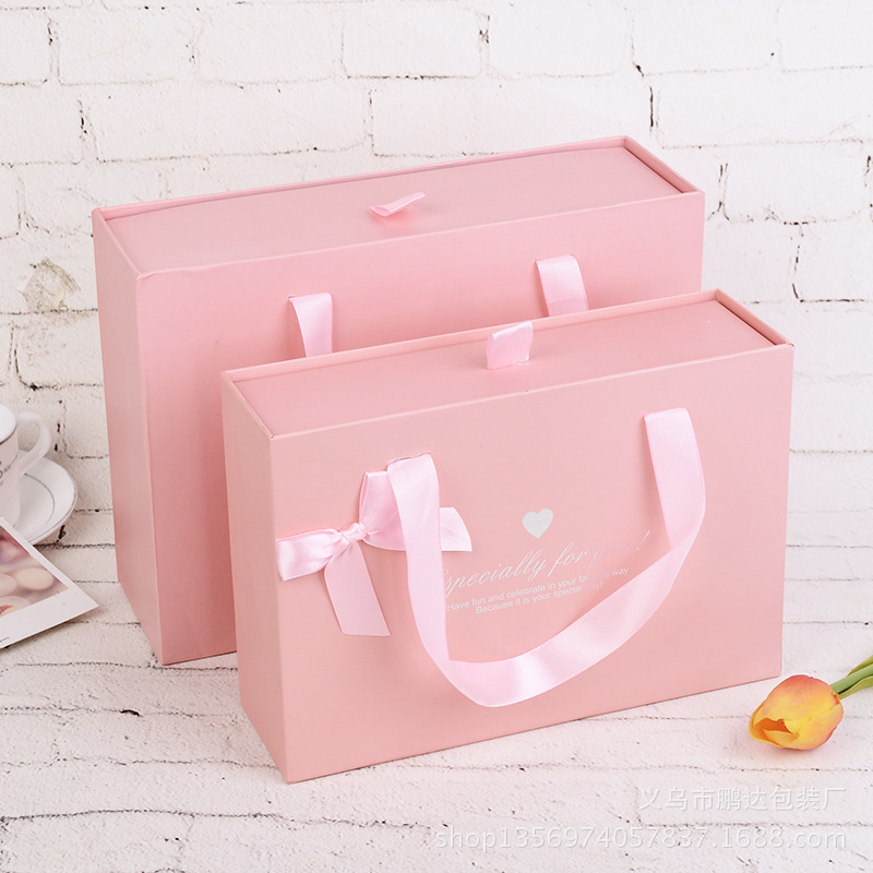 Caja de regalo con diseño degradado, pequeña y fresca, para el Día de San Valentín, caja de embalaje de cartón, venta al por mayor