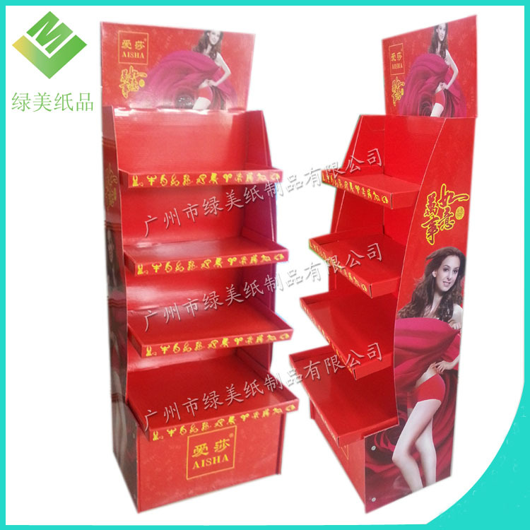 折叠纸展示架 内裤纸货架 商超货架 专业纸货架厂家