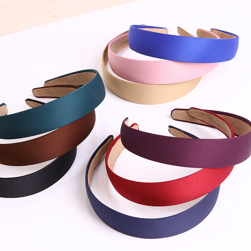Korean style retro simple wide-brimmed hair hoop practical solid color fabric hairpin headband hair accessories headwear jewelry wholesale