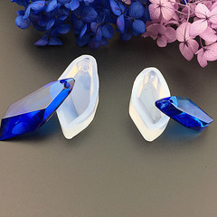 Poppy Crystal Epoxy Pendant Silicone Mold DIY Handmade Faceted Gemstones Diamond Stone Mold