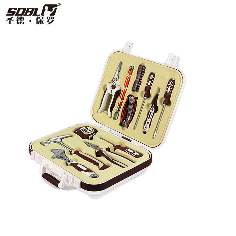 圣德保罗SD-6601金钢珍珠镍29件套家用工具五金工具箱手动组合装