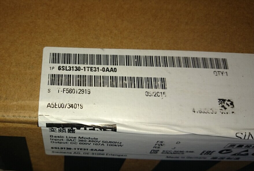 6SL3130-1TE31-0AA0 全新西门子S120电源模块6SL313O-1TE31-OAAO