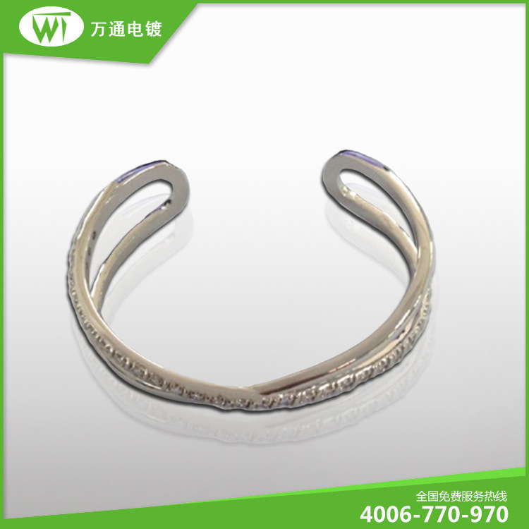 电镀铑金深圳化学镀铑金白金工厂广州饰品镀24K白加工