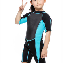 厂家定做儿童夏季短袖短裤冲浪衣 浮潜游泳衣小童冲浪服