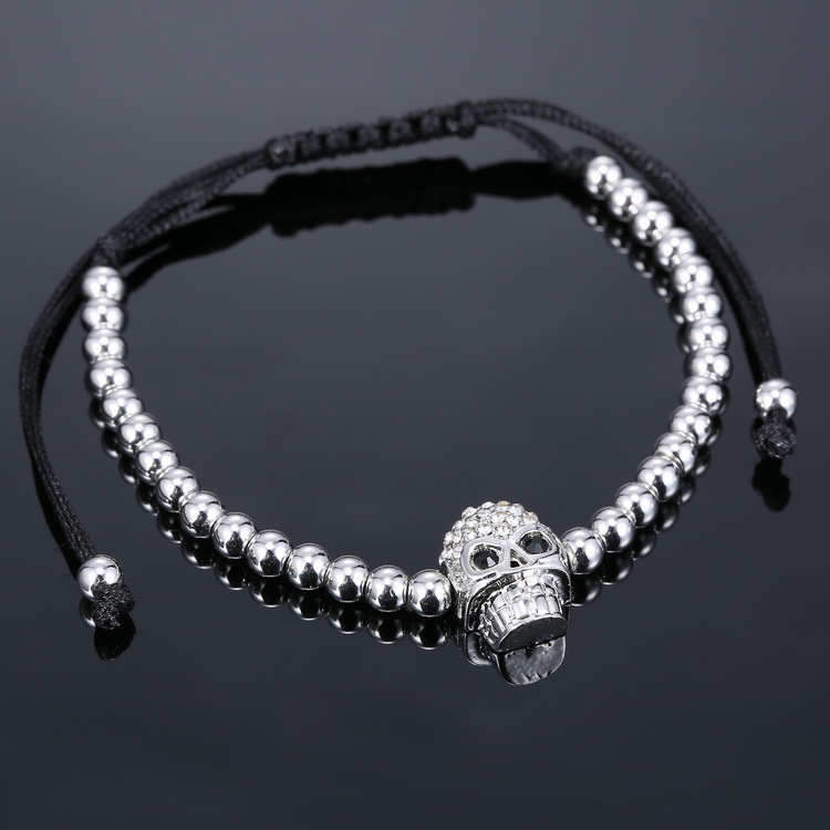 Fashion Skull Copper Plating Zircon Bracelets 1 Piece
