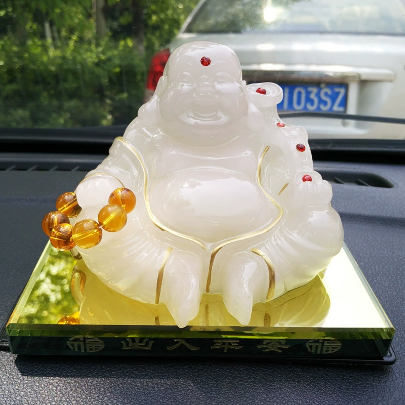 Завод прямых продаж Автомобильный парфюм сиденье удачи Ханбай нефрит очень большой матовый цвет меняющийся Будда украшение автомобиля