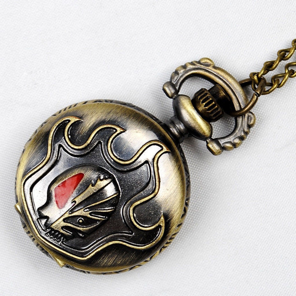 Vintage small mask pocket watch cross-border carved quartz pocket watch mini cute pocket watch a generation of 7025