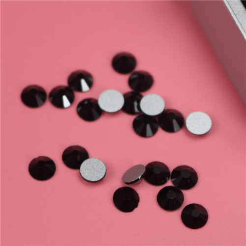 Rhinestones black flat bottom diamond DIY Nail accessories glass hot drill