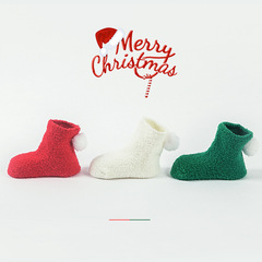New Baby Fleece Christmas Socks, Thick and Warm Infant Socks for 0-1-3 Year Old Newborns, Soft and Fluffy Winter Socks
