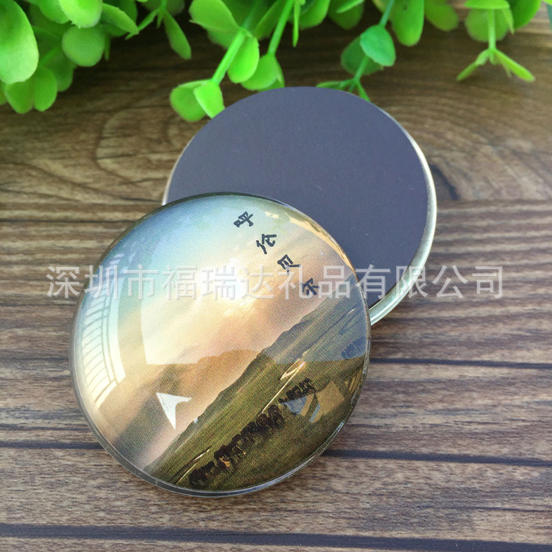 高端水晶玻璃定 制 旅游纪念品软胶磁性创意冰箱贴 水晶冰箱贴