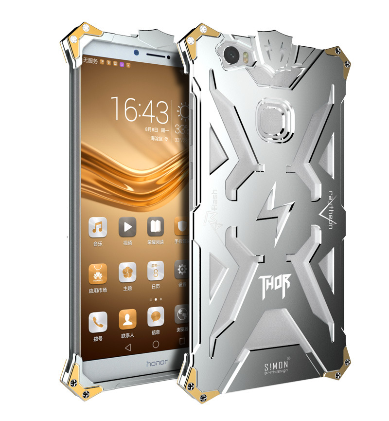 SIMON THOR Aviation Aluminum Alloy Shockproof Armor Metal Case Cover for Huawei Honor Note 8