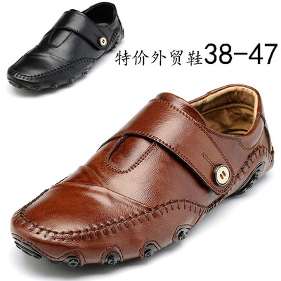 Manufactor Direct selling new pattern European style man leisure time leather shoes comfortable Versatile Doug shoes Driving Shoes Large 38-47