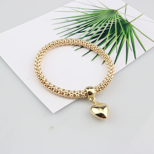 Korean fashion new love diamond elastic corn chain three-color bracelet set bracelet