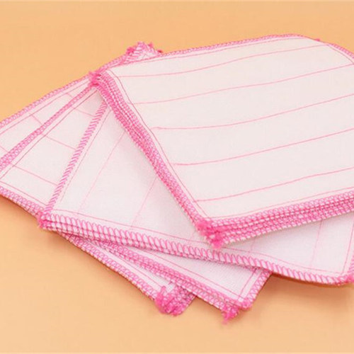 5 layers 28*28 dish towel scouring pad non-stick oil bamboo fiber cleaning rag dish cloth wholesale dollar store