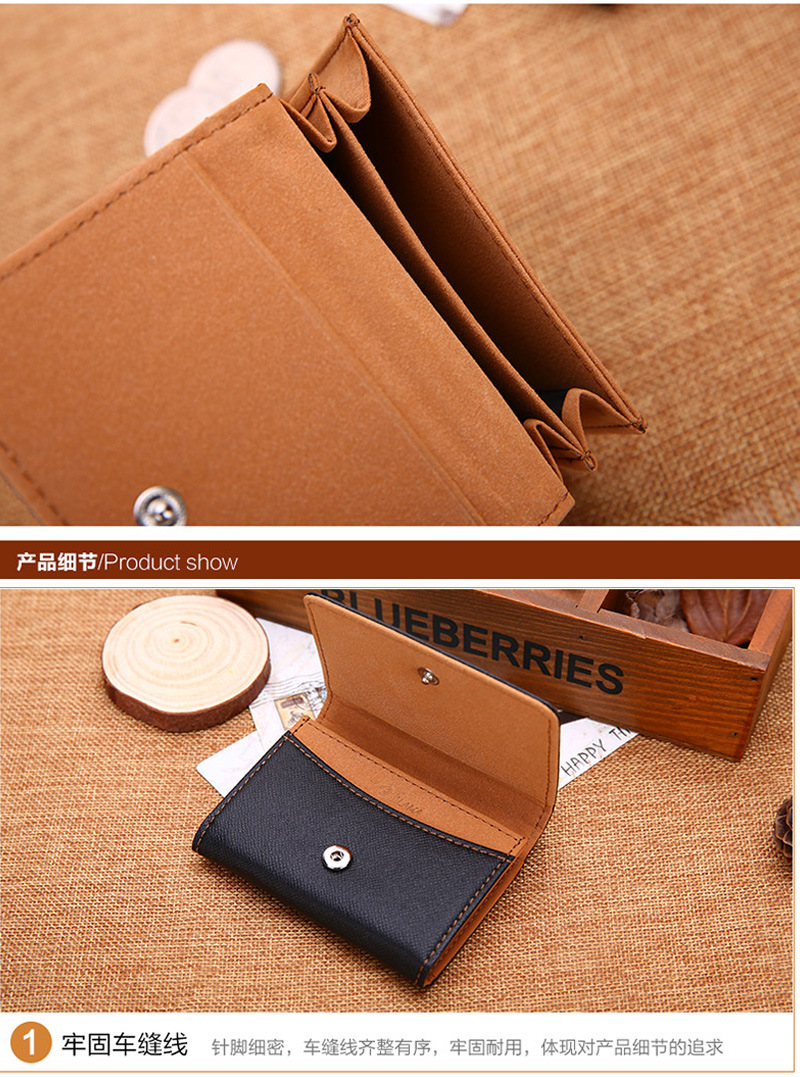 Korean Buckle Multifunctional Thin Mini Wallet Student Coin Purse Card Bag display picture 9