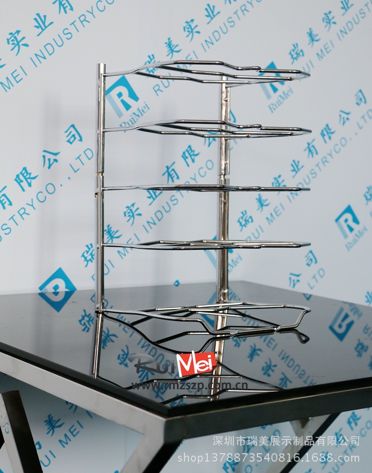 加工生产 台式金属厨具展示架挂锅架 锅碗瓢挂钩置物架 展架定制