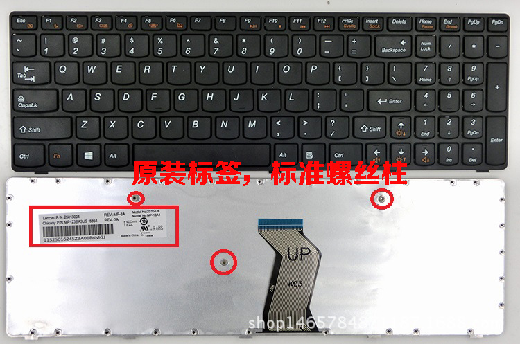 US/RU适用于全新联想 G500 键盘 G510 G505 G700 G710 黑框键盘